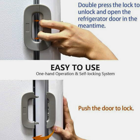 Safety Refrigerator Lock (Original) – Child & Pet Proof | No-Drill, Strong Adhesive Fridge Lock
