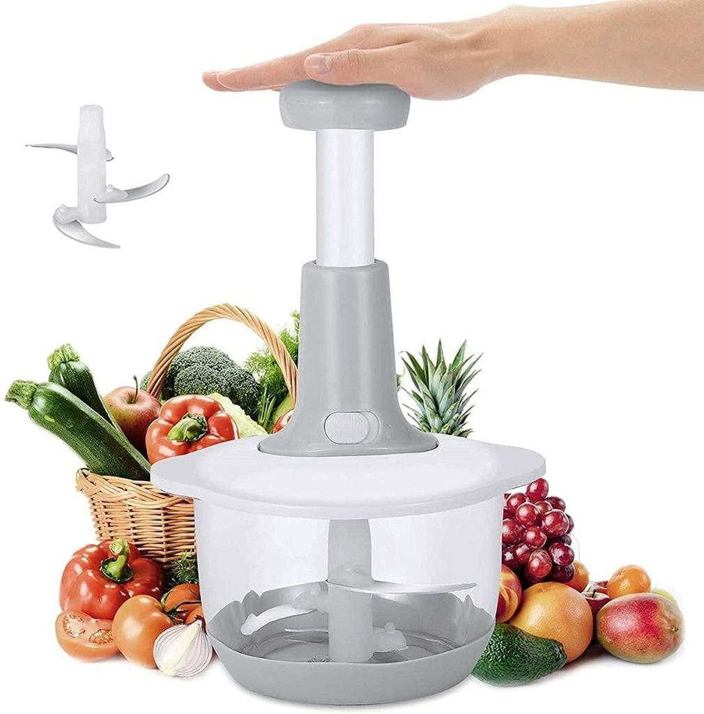 Manual Food Push Chopper For Vegetables & Meat