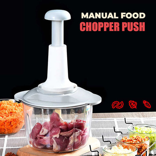 Manual Food Push Chopper For Vegetables & Meat