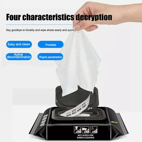 ⚡ Shoe Cleaning Wipes – Quick Shine (80 Pcs) 🌟