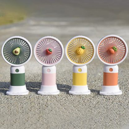 Mini Fan Multifunctional Cool Summer Fruit Cartoon Handheld Mini Fan (random Color)